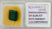 8.29/CT Natural Panna Stone with Govt. Lab Certificate-15897S205542